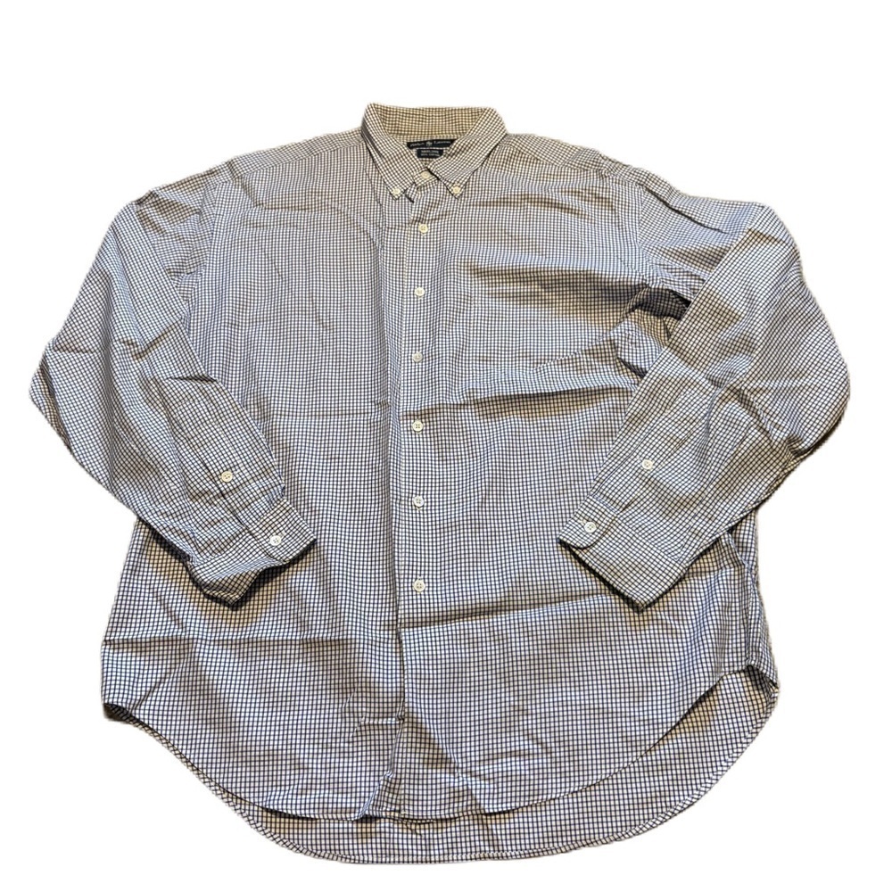Ralph Lauren Marlowe Blue Checkered Dress Button Down Shirt XL Men’s